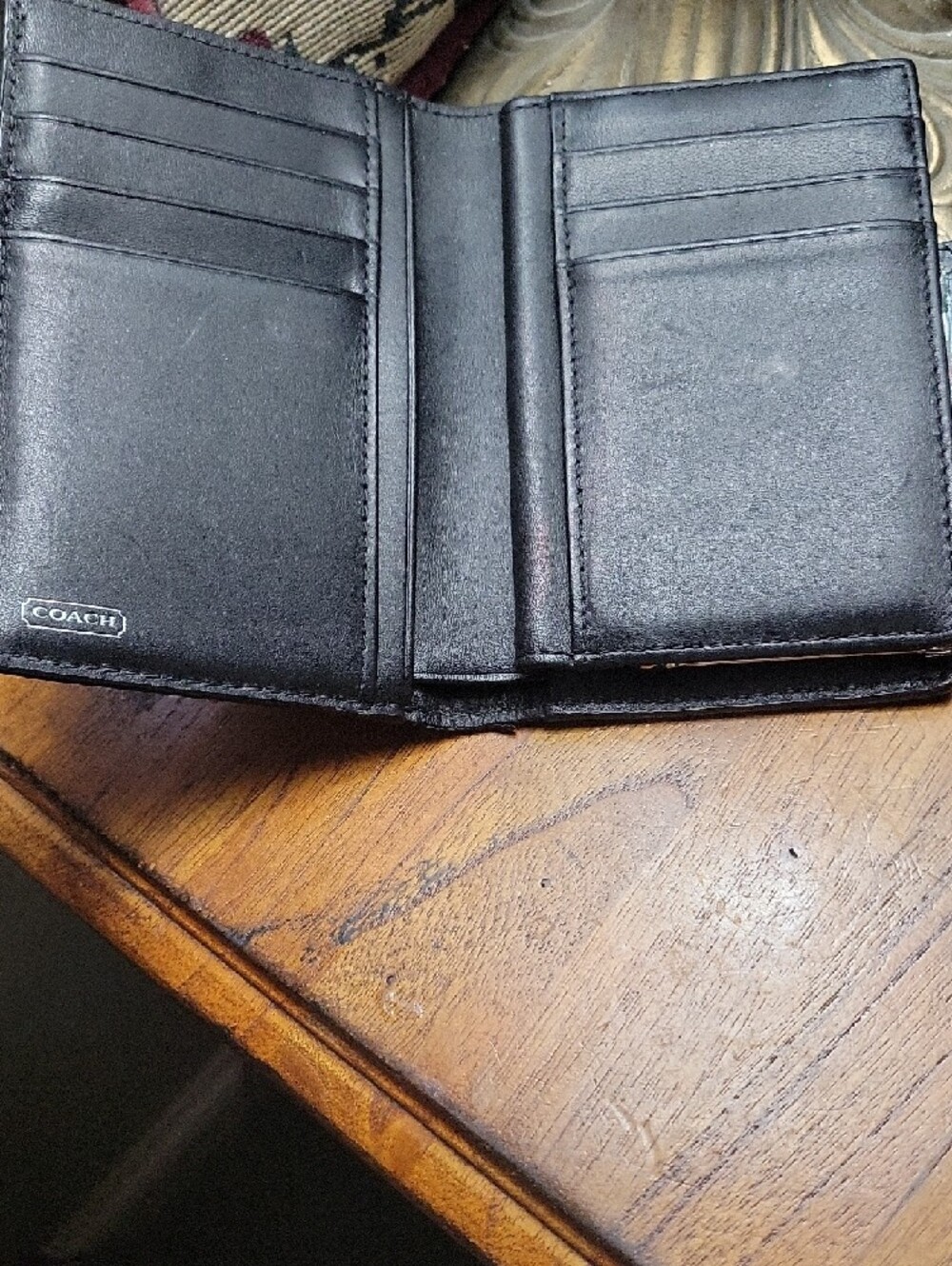 Coach Black Patent Embossed Wallet - Picture 5 of 5